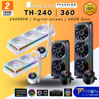 Tản nhiệt nước CPU AIO JONSBO TH - 360 / 240 màn hình Digital LED ARGB BLACK / WHITE - Chính hãng