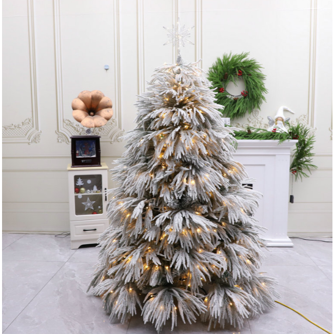 Cây Thông Tuyết Lá Rũ Lá PE C69 Cây Thông Trang Trí Noel