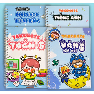  Combo 4 Sổ Takenote Lớp 6 – Toán Văn Tiếng Anh Khoa Học Tự Nhiên | Sổ Tay Kiến Thức Học Tốt Lớp 6 