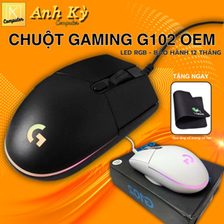 Chuột chơi game có dây G-Series G102 OEM có dây 8000 dpi LED 16,8tr màu RGB - BH 12 Tháng 1 đổi 1