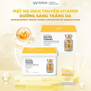 [VHL] Hộp 30 Mặt Nạ Giúp Dưỡng Sáng Trắng Da Wonjin Effect Water Toning Concentrated Essence Mask 350g