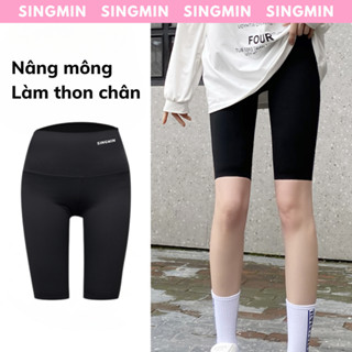  Quần legging nữ lửng SINGMIN gen bụng nâng mông chất liệu su cao cấp 