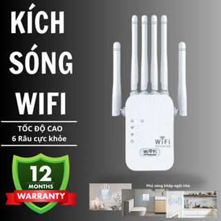  Bộ kích sóng WiFi tốc độ cao 6 ăng ten Không dây có thể thu phát sóng. Tiếng Việt cài đặt dễ dàng BH 1 năm 