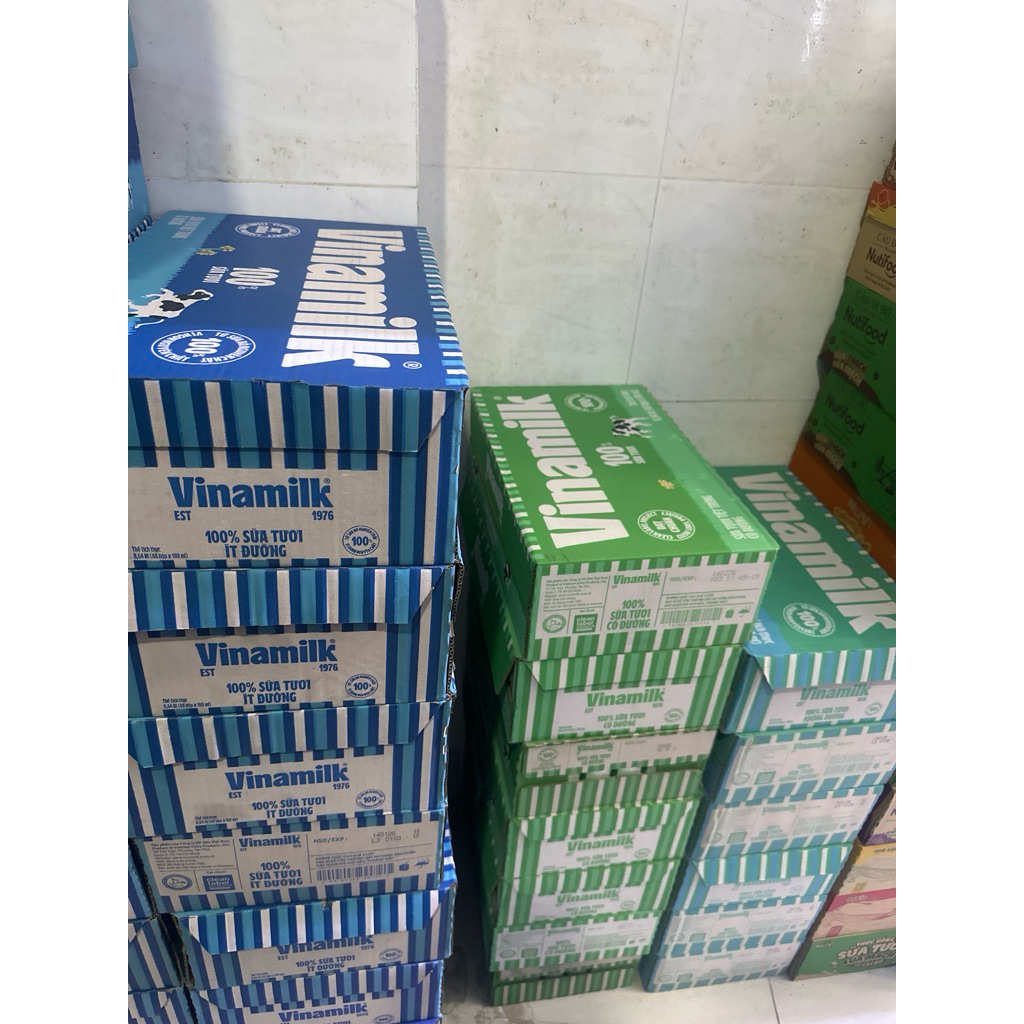 Thùng Sữa Tươi Vinamilk 100% 180ml ĐỦ LOẠI