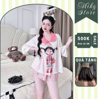 Đồ ngủ nữ Miky, Đồ ngủ sexy lụa Chiffon phối Latin cao cấp mềm mại xinh xắn <70KG