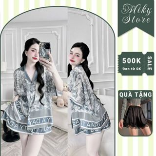 Đồ Ngủ Nữ Bigsize MIKY, Đồ Ngủ Cánh Dơi Lụa Latin cao cấp mềm mại xinh xắn 2 < 71KG