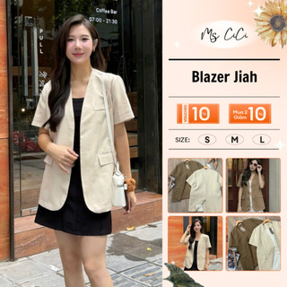 Blazer Jiah là items không thể thiếu cho những cô nàng công sở thanh lịch trong mùa mới, thiết kế dáng xuông AKH2406