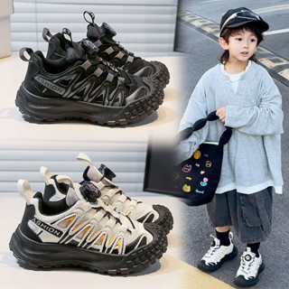 Giày thể thao khoá xoay viền sóng QC cao cấp cho bé trai từ 3 tuổi đến 10 tuổi, Giày bé trai đi học, giày thể dục cho bé