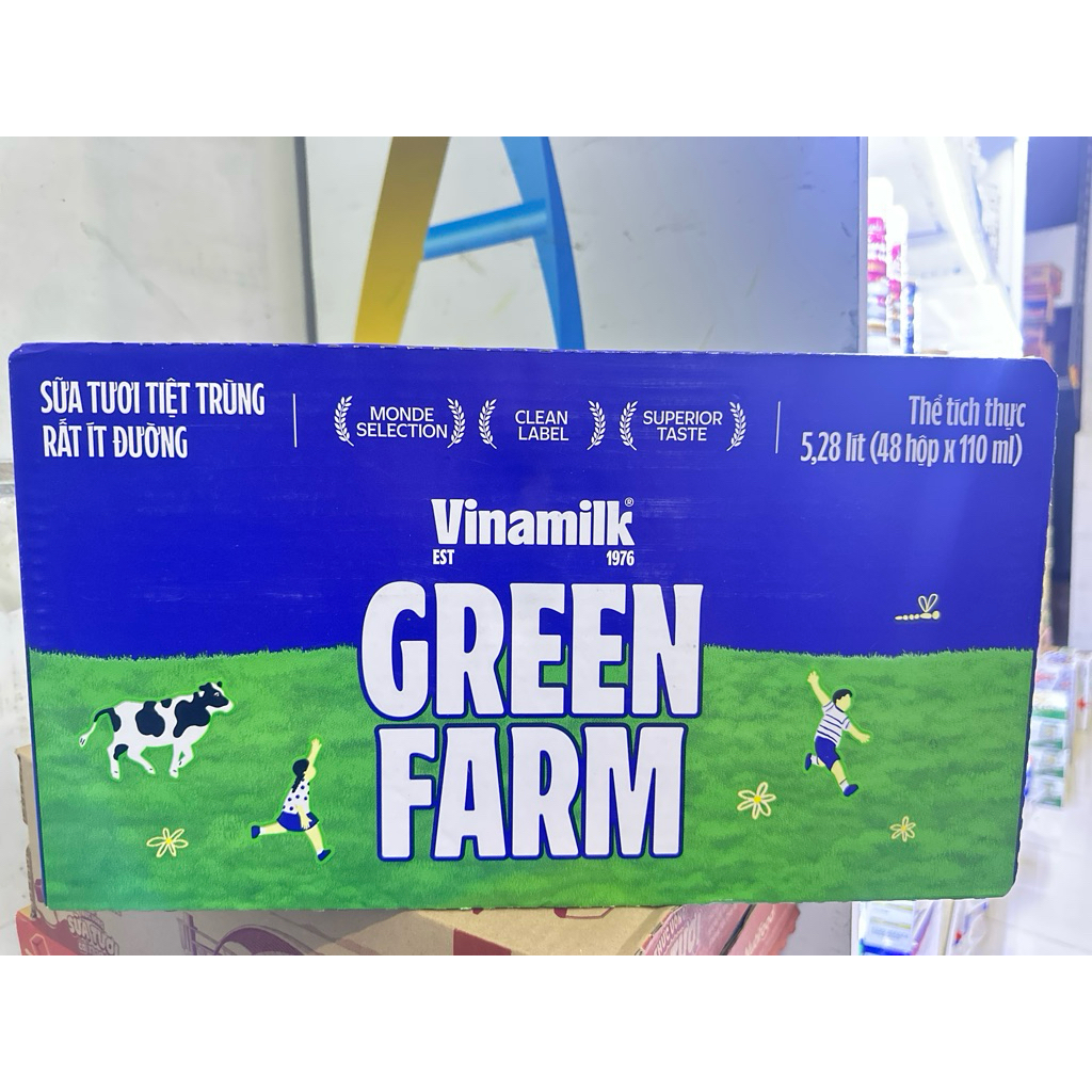 Thùng STTT Green Farm 110ml ít đường