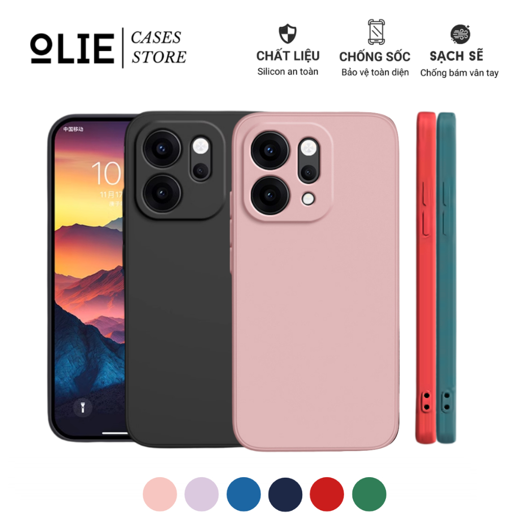 Ốp lưng Olie cho Oppo Reno14 5g Reno 14 F 5g ốp điện thoại vuông chống bẩn trơn Reno 14F