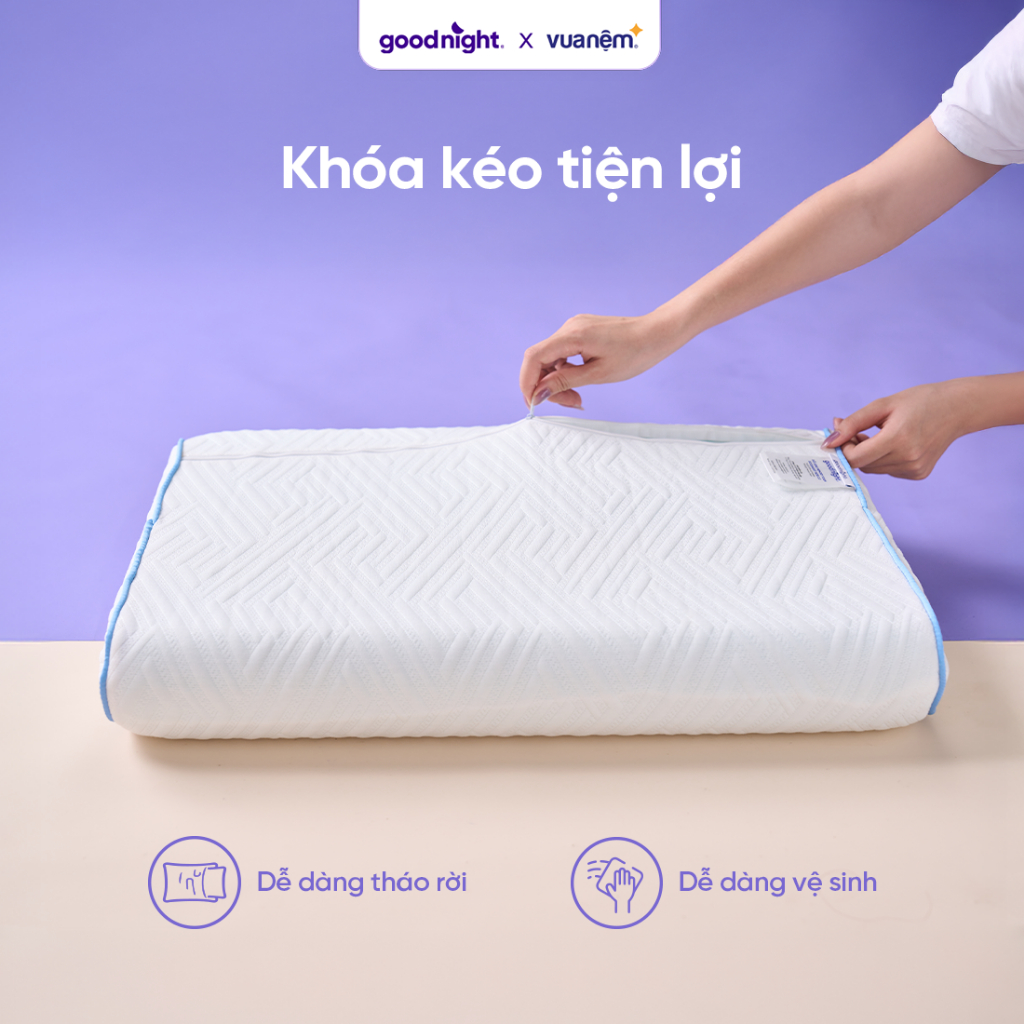 Gối Foam Goodnight Nori 2.0, gối nâng đỡ cổ vai gáy, gối công thái học, gối vũ trụ | BigBuy360 - bigbuy360.vn