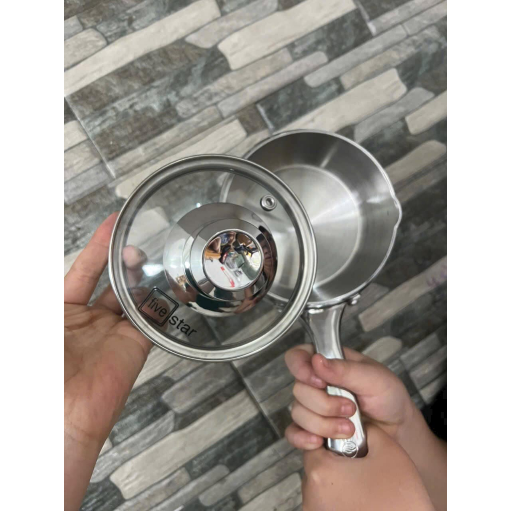 Quánh FiveStar Inox 304 3 Lớp Cao Cấp | Đáy Đúc Liền Khối, Không Gỉ, Dễ Vệ Sinh