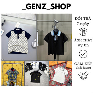  Áo Polo Cổ Bẻ Cho Bé Trai Chất Vải Cotton Gai Thấm Hut Mồ Hôi Cho Bé Phong Cách Boy Phố 