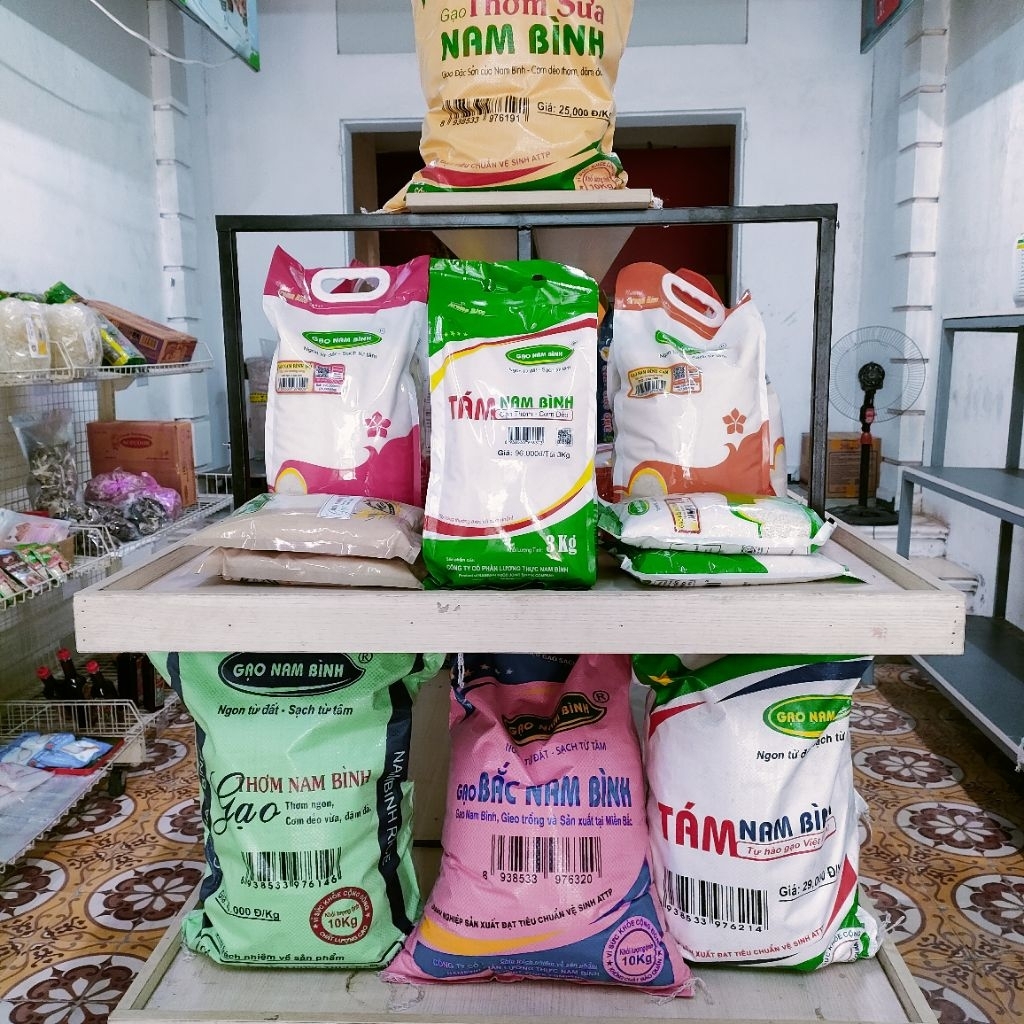 Gạo thơm sữa nam bình bao 10kg( thanh lý lô SX tháng 5)
