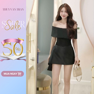 Set tacta áo trễ vai và chân váy chữ A (PHOM VAI NHỎ) THUYVANTRAN