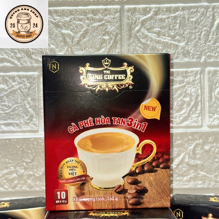  Cà Phê Hòa Tan 3in1 TNI King Coffee Hộp 10 Gói x 16g - Cà Phê Sữa Hòa Tan Thơm Ngon Tiện Lợi 