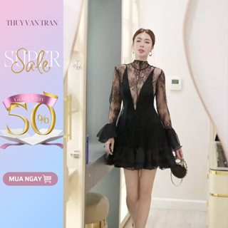 Set váy ren kèm váy lụa THUYVANTRAN