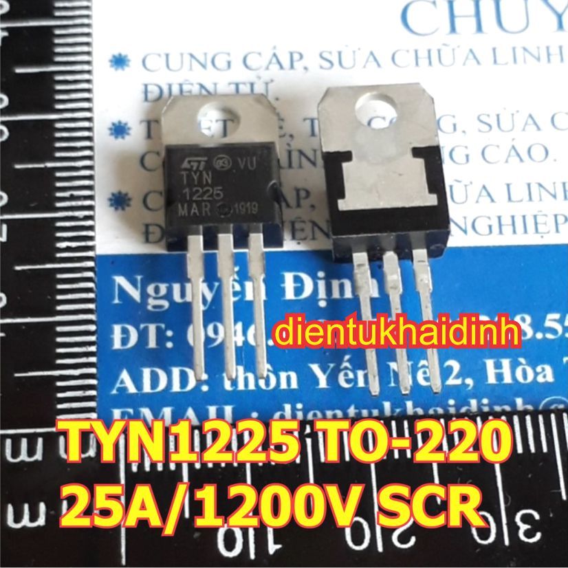 5 CON TYN1225 TYN 1225 TO-220 thyristor SCR chân cắm 25A 1200V KDE1242