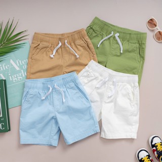  Quần short kaki lưng thun cho bé Trai size 15kg- 45kg Quần short kaki có dây rút cho bé chất vải thoáng mát 4 màu SKK91 