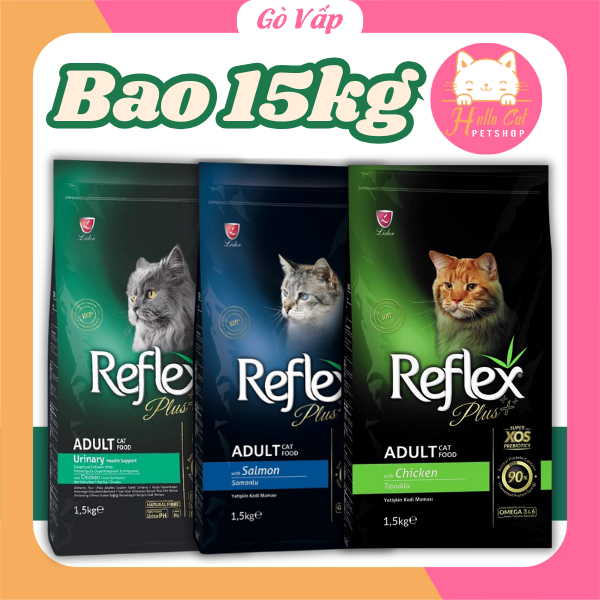 [15kg] Hạt Reflex Plus Bao Lớn 15Kg Thức ăn Hạt Cho Mèo - Hello Cat