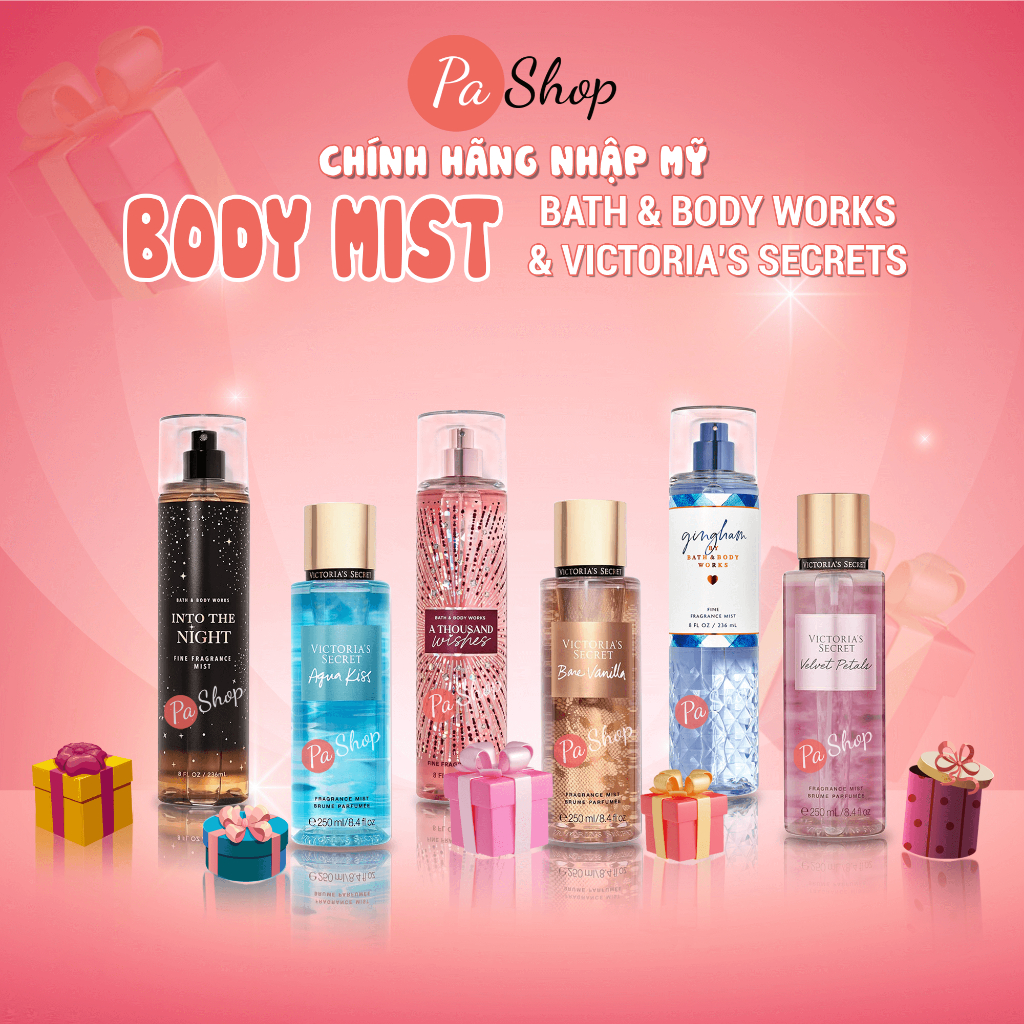 [Full size] Xịt thơm toàn thân Body Mist Victoria Secret 250ML