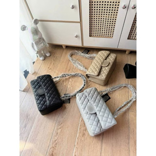 [full box]cls da sần trần trám khoá bạc đeo chéo đeo vai -bo viền bản 2 nắp -loại 1 lo.go tag sắt chuẩn sịn sz 25