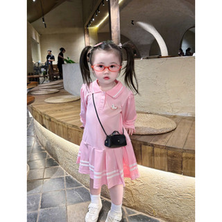  Váy bé gái váy polo dài tay thêu ngựa cho bé 9-25kg 