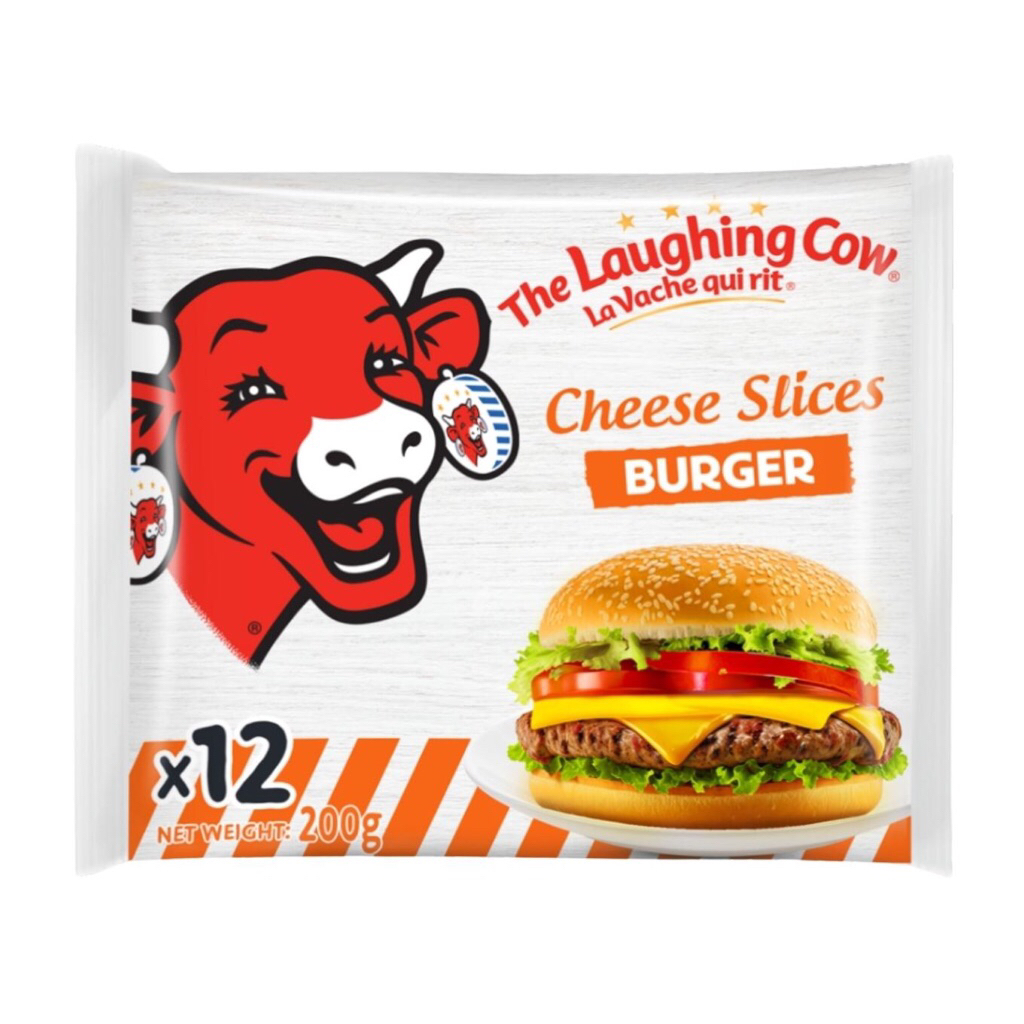 Phô mai lát Con Bò Cười Burger Cheddar 200g (10 lát)