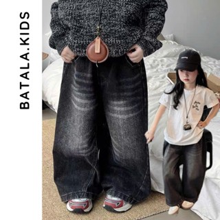 Quần jean Suông cho bé Batala kids (KQJ05) , quần bò dài ống đứng bé trai bé gái sành điệu xịn xò thu đông 2024