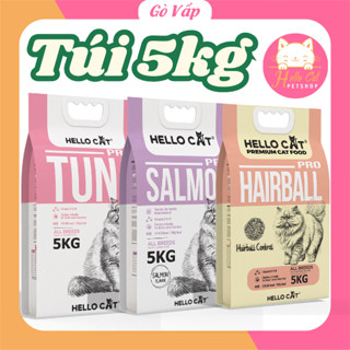  Hạt Cho Mèo Hello Cat Túi 5Kg Siêu Tiết Kiệm Thức ăn Hạt Khô Cho Mèo - Hello Cat HCM 