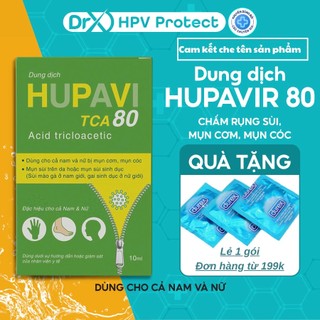  Dung Dịch Chấm Sùi Mào Gà HUPAVIR TCA 80 Hỗ Trợ Mụn Cơm Mụn Cóc Cho Nam Nữ- Lọ 10ml-TCA 80 và TCA 50 