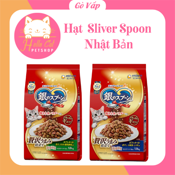 Hạt Sliver Spoon Nhật Bản, Hạt Cao cấp cho mèo ăn ngon, giảm nôn trớ - Happy Cat HCM