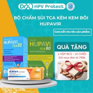  Set 2 sản phẩm TCA và kem bôi Hupavir hỗ trợ sùi mào gà làm lành tổn thương trên da- TCA 50 và TCA 80 