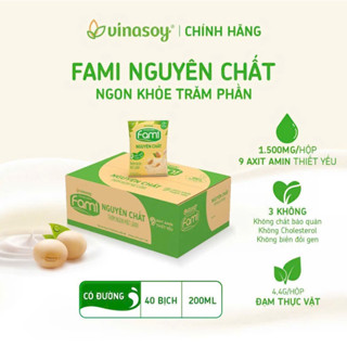 [40bịch] Sữa đậu nành FAMI canxi/nguyên chất