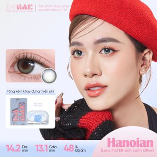 HANOIAN hãng DABAE lens ombre nâu tự nhiên trong veo 3 tháng Silicone Hydrogel có độ cận lệch 0-8