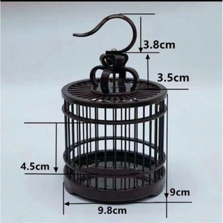  Lồng chim Mini Tròn thuần chim mộc sâu  khuyên hút mật ốc mít  kích thước9x9,8cm  Lồng chim Huyền Trần 