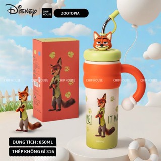  Ly Giữ Nhiệt Các Nhân Vật Hoạt Hình Disney Cao Cấp Bình Giữ Nhiệt INOX316 Có Tay Cầm Nút Đậy Ống Hút Giữ Nhiệt Lâu 