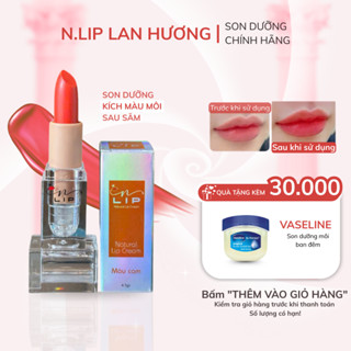 Son dưỡng môi NLip kích màu sau phun xăm, màu cam đào, thiên nhiên, không chì, dưỡng ẩm