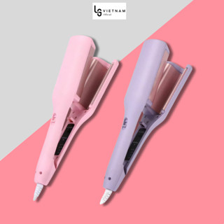 Máy dập sóng Hippie LIG rãnh sâu size 32 chuẩn size Hàn Quốc chất liệu gốm sứ chăm sóc tóc ion âm  - Bảo hành chính hãng