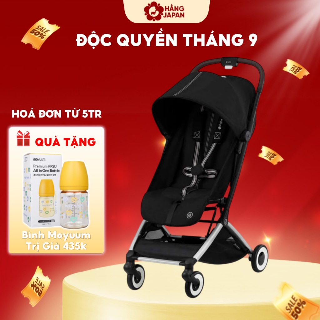 Xe đẩy gấp gọn Cybex Orfeo Magic Black cho bé từ sơ sinh đến 5 tuổi, để vừa khoang máy bay - BH CHÍN