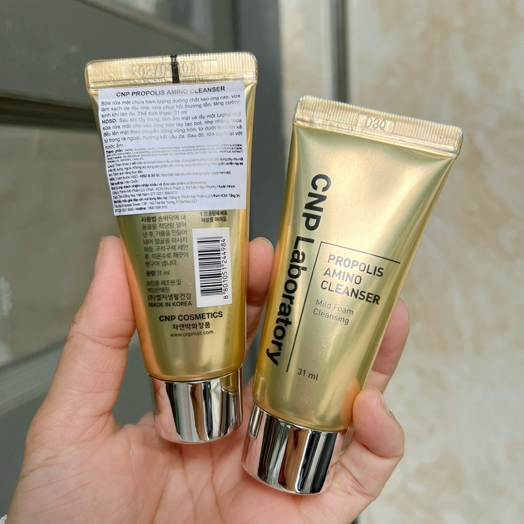 ( Tuýp 31ml date 2028 ) - Sữa rửa mặt keo ong CNP Propolis Amino Cleanser