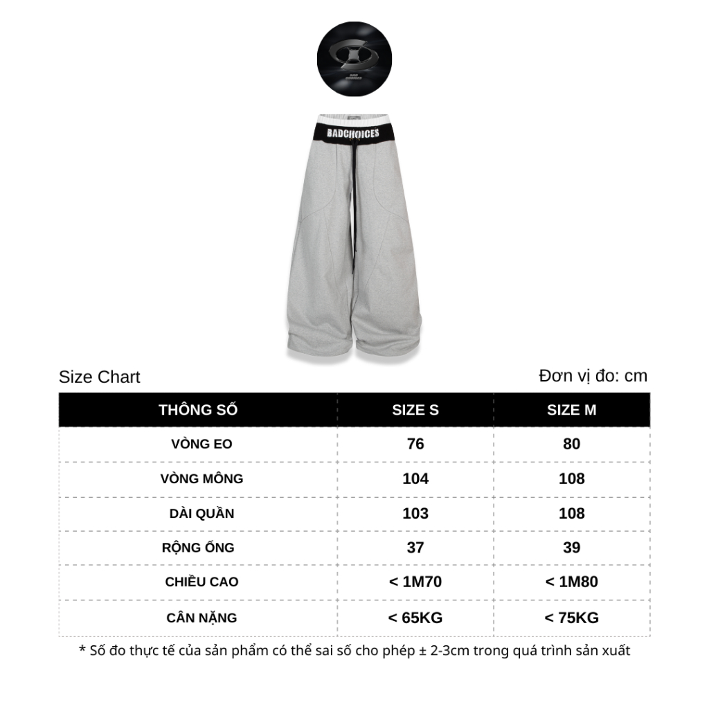 Bad Choices | Quần nỉ ống rộng DOUBLE WAIST vải chân cua phối dây rút | BigBuy360 - bigbuy360.vn