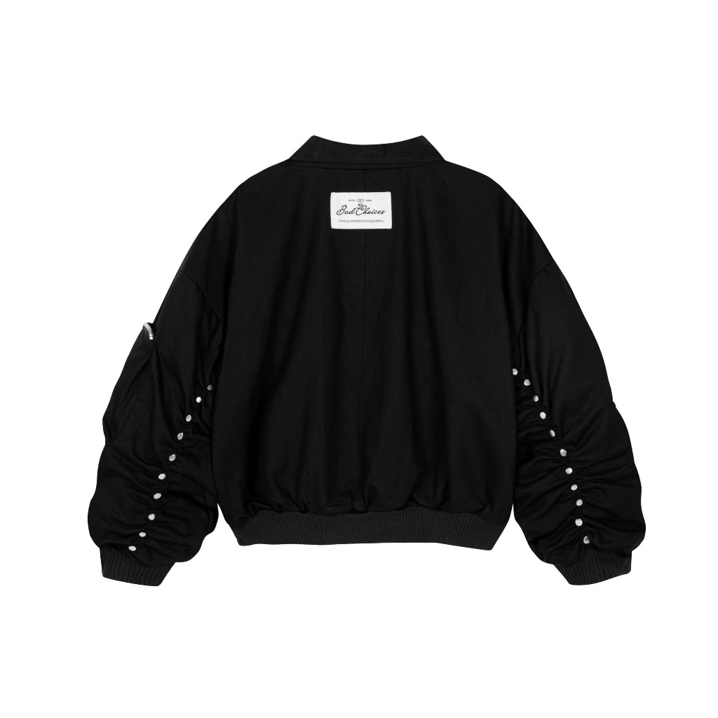 Bad Choices | Áo Bomber boxy STUD BUTTON vải kaki lót dù | BigBuy360 - bigbuy360.vn