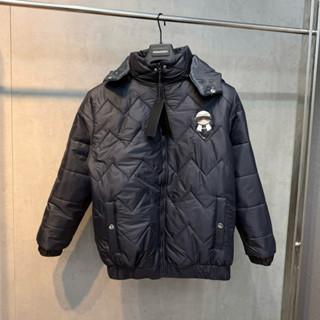  Áo khoác bomber nam nữ Karl trần bông quả trám 3 lớp ngực thêu item ông chú mafia đính đá 