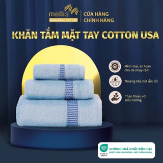 Khăn tắm, khăn gội/mặt, khăn tay 100% Cotton USA, mềm mại và siêu thấm hút cho người lớn tiện lợi du lịch, spa, thể thao
