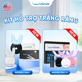 Trắng răng Wesmile cao cấp, trắng răng từ 3-6 tone sau một liệu trình giúp hơi thở thơm mát tự tin gồm 3 bút gel