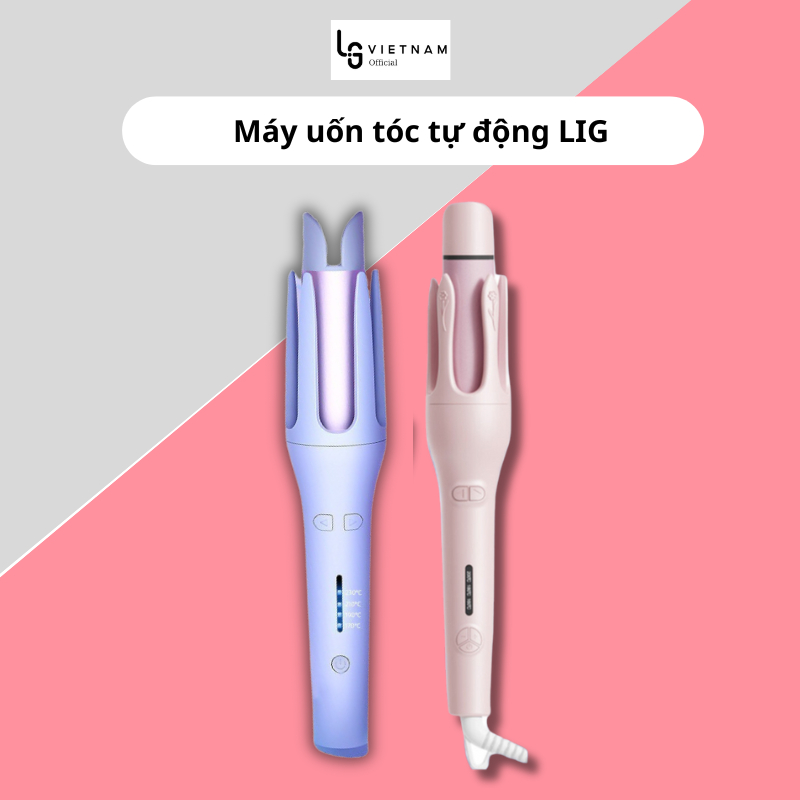 Máy uốn tóc tự động LIG, máy làm tóc tự xoay hippie gốm sứ size 28 & 32 mm - Bảo hành lỗi 1 đổi 1 trong 3 tháng