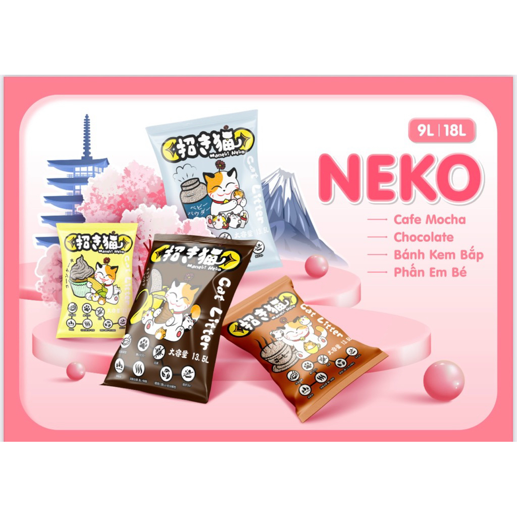 Cát vệ sinh cho mèo MANEKI NEKKO  vón cục khử mùi siêu đỉnh