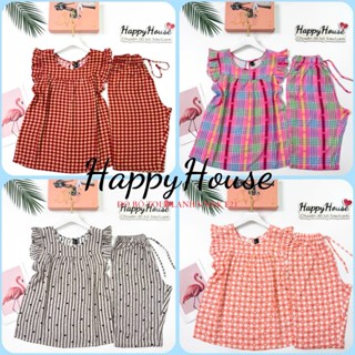 Đồ Bộ Tole Nữ, Bộ Lanh Cánh Tiên Quần Lửng Cổ Tròn Áo Cánh Tiên Họa Tiết Sọc 45-85KG VNXK F21 cao cấp - Happyhouse93