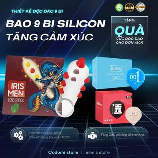  Bao cao su Bi HBM Hộp 6 chiếc bcs 9 Bi gai silicon cực kỳ mềm mại Kéo dài quan hệ Hộp 2 Chiếc  Codomi 